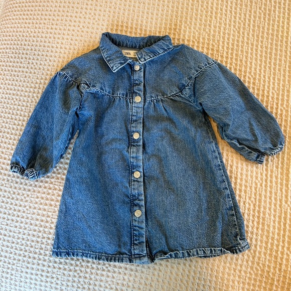 Zara Denim Jean Dress - Picture 1 of 4